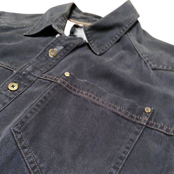 Royal Robbins mens Cotton Twill button up shirt Navy Medium - Picture 2 of 7